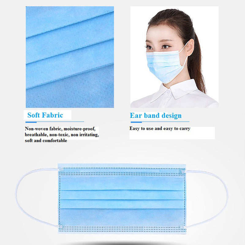 Professional Medical Mask Disposable 3-Ply Face Mask Antiviral Medical-Surgical Mask