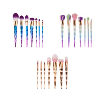 7 makeup brushes, makeup tools, diamond makeup brush foundation brush